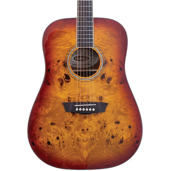 Washburn DFBDA Deep Forest Burl Amber Fade Akustik | Amber Geçişli Renk Egzotik Ağaç Dokusu ürün görseli 1