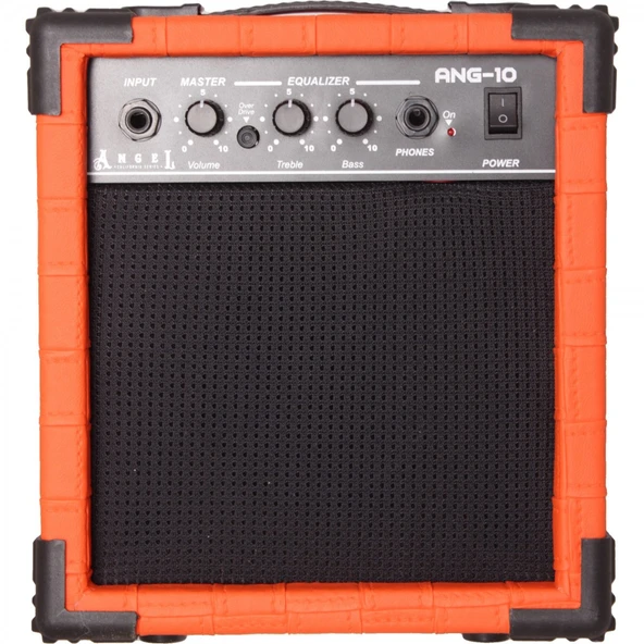 Angel Ang-10-or 10 Watt Elektro Gitar Amfisi - Turuncu (başlangıç - Çalışma Amfisi) | Canlı Renk Seçeneği, Taşınabilir Hafif Gövde, Entegre Taşıma Kolu | Ölçüler: 235 X 155 X 235 Mm ürün görseli 1