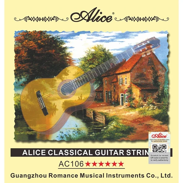 Alice AC106 Klasik Gitar Tel Takımı | Normal Tansiyon Kristal Naylon ürün görseli 1