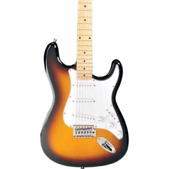 Jay Turser JT-300M-TSB Elektro Gitar | Strat Tarzı Sunburst Akçaağaç Klavye ürün görseli 1