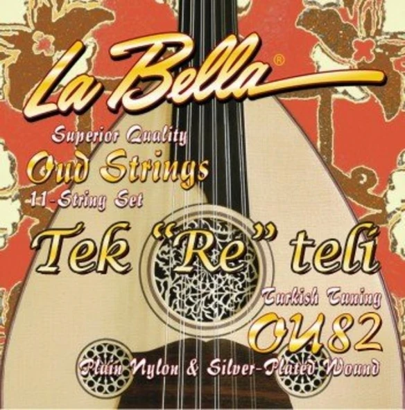 La Bella OU82 Ud Re Teli | Gümüş Kaplama Tek Tel ürün görseli 1