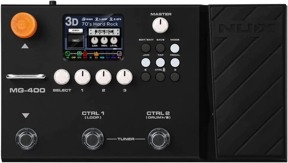 NUX MG-400 Gitar Efekt Prosesörü (Üst Segment - Dual DSP Modelleme) | Çift İşlemcili Mimari, Sahne (Scene) Fonksiyonu, Hareketli Renkli Ekran, IR Dosyası Desteği | Ölçüler: 289 x 160 x 71 mm ürün görseli 1