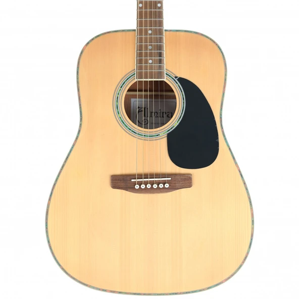 Almira F800N Akustik Gitar - Naturel (Orta Seviye - Dreadnought Kasa) | İleri Seviye İşçilik, Geliştirilmiş İç Balkon Yapısı, Zengin Akustik Projeksiyon | Ölçüler: 41 İnç Standart Dreadnought ürün görseli 1