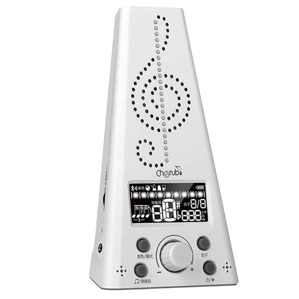 Cherub WMT-230-WH Dijital Metronom-Tuner (Beyaz) | Masaüstü Kullanım Geniş LCD Ekran ürün görseli 1