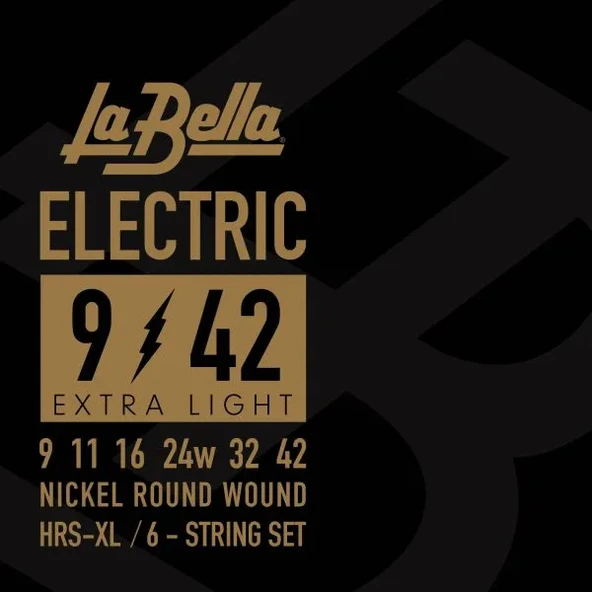 La Bella HRS-XL Elektro Gitar Teli (09-42) | Paslanmaz Çelik Uzun Ömürlü Parlaklık ürün görseli 1