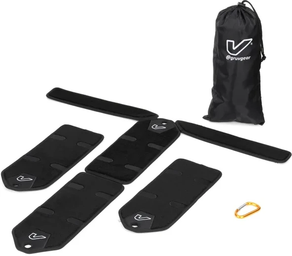 Gruv Gear NM-BLK-DBL Nanomat Akustik Davul Matı (Double Pedal) | Çift Pedal İçin Genişletilmiş Alan ürün görseli 1