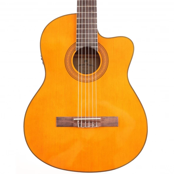 Miguel Angela MA5CE-N Elektro Klasik Gitar (Profesyonel - Masif Kapak) | Masif Üst Kapak (Solid Top), Cutaway Tasarım, Sahne Kullanımı İçin Yüksek Kalite Preamp | Uyum: 4/4 (Tam Boy) Standart ürün görseli 1