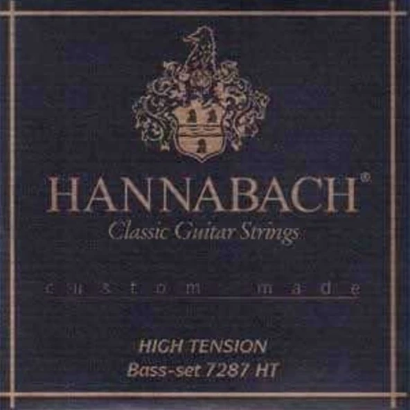 Hannabach 7287ht Klasik Gitar 3'lü Bas Tel Seti (profesyonel - Yedek Bas Takımı) | High Tension (sert), Sadece 4-5-6. Teller (e-a-d), Gümüş Kaplama Özel Sarım | Ölçüler: 4/4 Standart Klasik Gitar Uyum ürün görseli 1