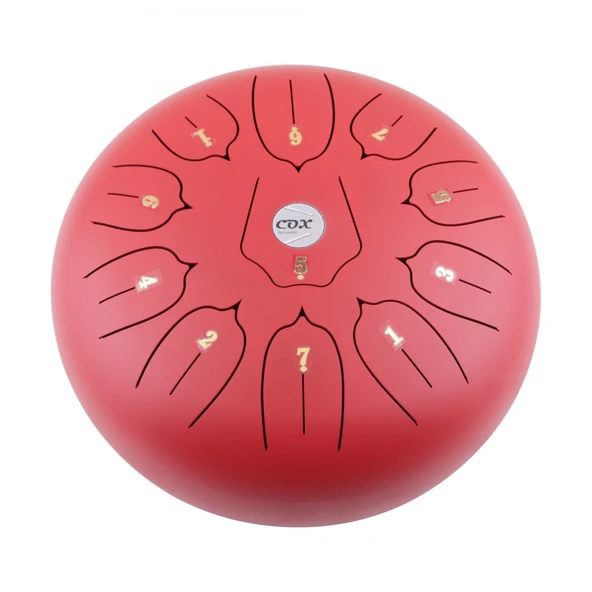 Cox CSTD-RED Steel Tongue Drum (Kırmızı) | Çelik Dil Davulu Rahatlatıcı Tonlar Tokmak Dahil ürün görseli 1