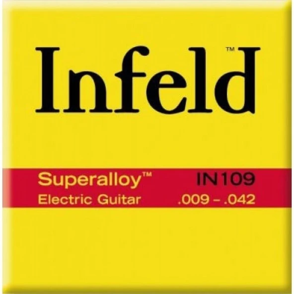 Thomastik IN-109 Infield Elektro Gitar Teli Seti (Profesyonel - Extra Light 09-42) | Süper Alaşım Kaplama, Parlak ve Net Ton Karakteri, Hızlı Çalım İçin Düşük Tansiyon | Ölçüler: 0.009 - 0.042 İnç Tak ürün görseli 1