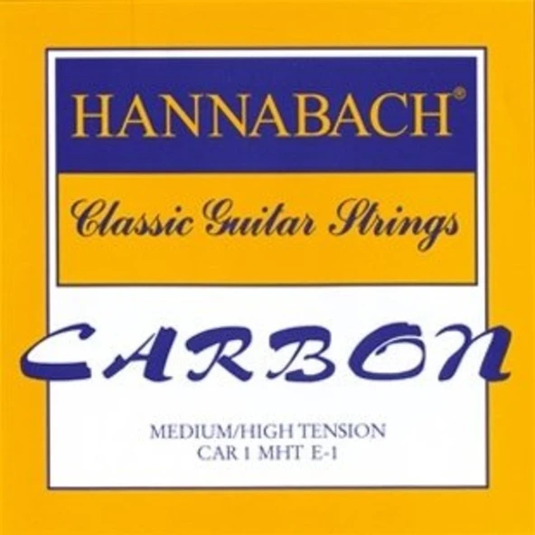 Hannabach CAR8MHT Carbon Klasik Gitar Teli Seti (Profesyonel - High Performance) | Karbon Tizler, Medium/High Tension (Orta-Sert), Üstün Entonasyon Kararlılığı | Uyum: 4/4 Standart Klasik Gitar ürün görseli 1