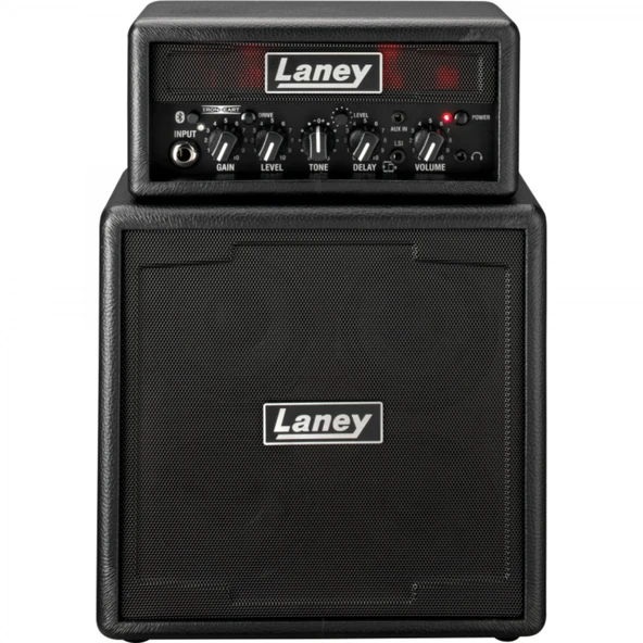 Laney MINISTACK-B-IRON Elektro Gitar Amfisi (Eğitim - Bluetooth Mini Stack) | Ironheart Serisi Ton Karakteri, 4x3 İnç Hoparlörler, Pil veya Adaptörle Çalışma, LSI (Laney Smartphone Insert) | Ölçüler: ürün görseli 1