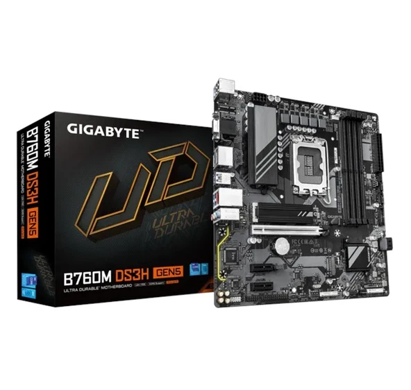 GIGABYTE Gigabyte B760M DS3H GEN5 D5 1700P Vga Hdmi Dp ürün görseli 1