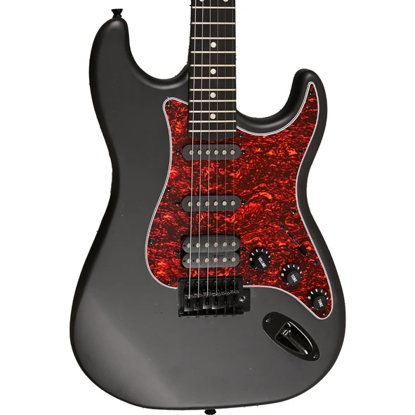 Madison MEG-2BKS Elektro Gitar (Mat Siyah) | Satin Finish Pürüzsüz Sap ürün görseli 1