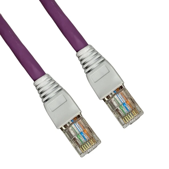 Cat7 Patch Kablo 3 Metre U/UTP LSZH %100 Saf Bakır CU/CU 10 Gigabit 600MHz - Mor ürün görseli 1