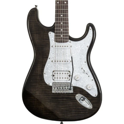 Washburn SDFTB Sonamaster Deluxe Elektro Gitar (Trans Blue) | Akçaağaç Kapak S-S-H Manyetik Dizilimi ürün görseli 1