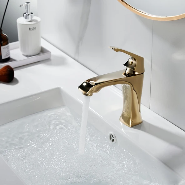 Creavit Avangart Altın Lavabo Bataryası AG1500G ürün görseli 1
