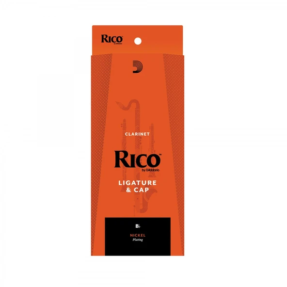 D'Addario Woodwinds RCL1N Rico Bb Klarnet Bek Bileziği ve Kapak Seti | Nikel Kaplama Standart Set ürün görseli 1