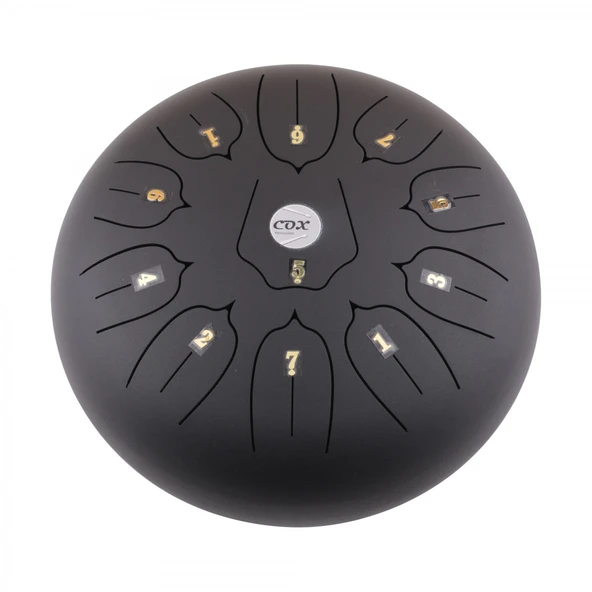 Cox CSTD-BK Steel Tongue Drum (Siyah) | Meditasyon ve Yoga İçin İdeal Vurmalı Çalgı ürün görseli 1