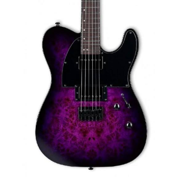 ESP LTD LTE200DXPRB Purple Burst Elektro Gitar (Orta/Üst Segment) | Ihlamur Gövde, Akçaağaç Sap, LTD Manyetikler, Üstün Çalım Konforu ürün görseli 1