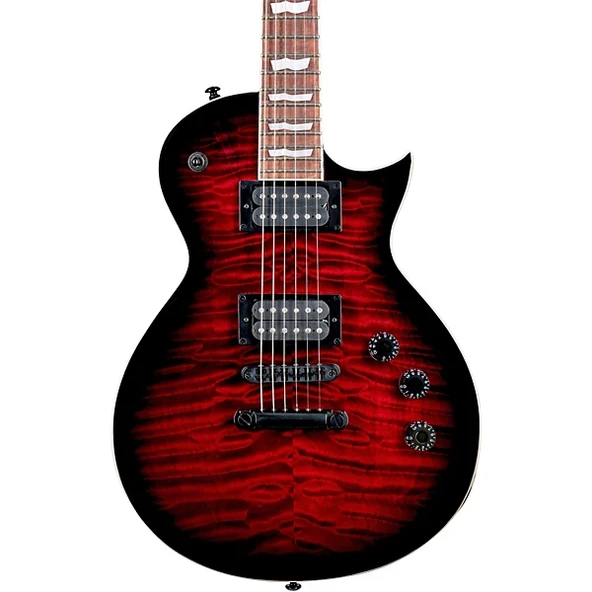 ESP LTD LEC256QMSTBCSB EC-256QM See Thru Black Cherry Sunburst | Koyu Kiraz Rengi Göz Alıcı Cila ürün görseli 1