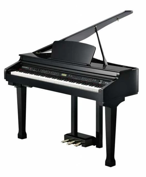 Kurzweil KAG100-BP Kuyruklu Dijital Piyano Parlak Siyah (Üst Segment) | 88 Tuşlu Çekiç Aksiyonlu Klavye, Bluetooth, Zengin Ses Kütüphanesi ürün görseli 1