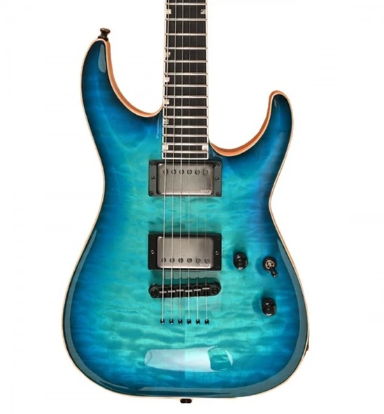 ESP LTD EUSHOR2QMEB43E2 ESP USA Horizon II Quilted Maple Aqua Marine | Amerikan Yapımı Okyanus Mavisi ürün görseli 1