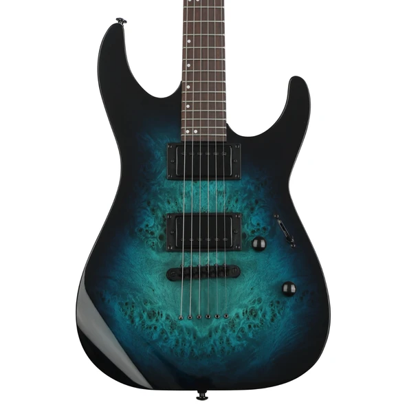 ESP LTD LM200DXNTBLB M-200DX NT Blue Burst Elektro Gitar | Sabit Köprü Mavi Burst ürün görseli 1