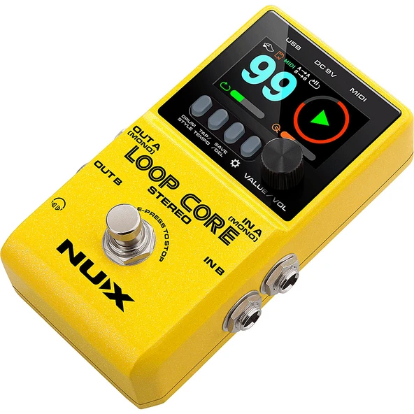 NUX LOOPCDST Loop Core Stereo | 99 Hafıza 6 Saat Kayıt Stereo Giriş/Çıkış - Resim 2