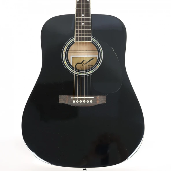 Almira F650N-BK Siyah Akustik Gitar | Mat Siyah Sap Parlak Gövde ürün görseli 1