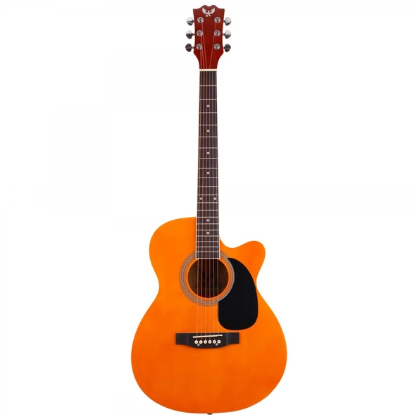 Angel AFG100-N Akustik Gitar - Naturel (Başlangıç - Dreadnought Kasa) | Ihlamur Gövde, Parlak Cila, Ergonomik Sap Profili ve Gül Ağacı Klavye | Ölçüler: 41 İnç Standart Kasa ürün görseli 1