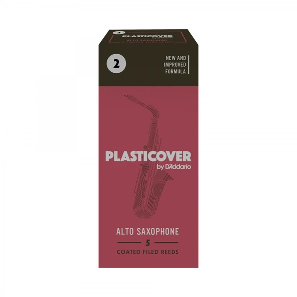 D'Addario RRP05ASX200 Rico Plasticover Alto Saksafon Kamışı No: 2.0 (Profesyonel) - 5'li Paket | Siyah Plastik Kaplama, Neme Karşı Dayanıklı ve Parlak Ton ürün görseli 1