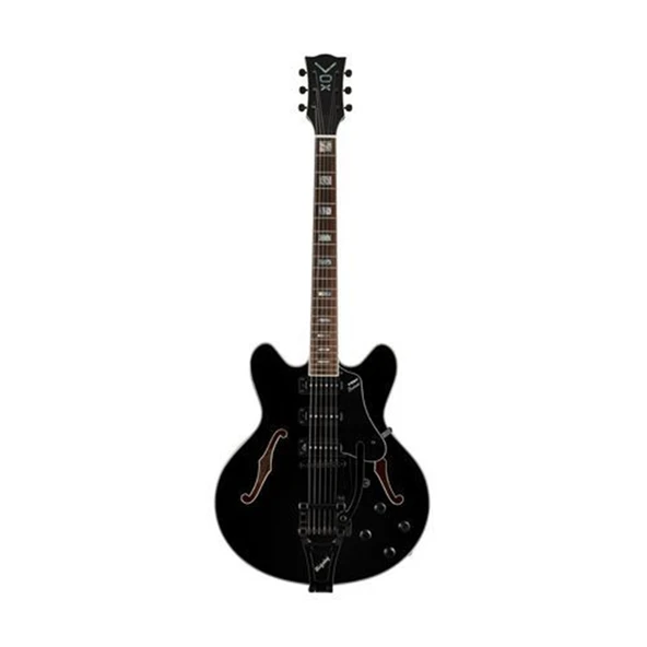 Vox BOBCAT S66B-BK | Semi Hollow Body With Bigsby Elektro Gitar ürün görseli 1