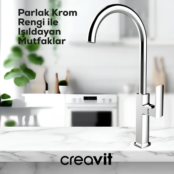 Creavit Slope Krom Eviye Bataryası SP8502 ürün görseli 1