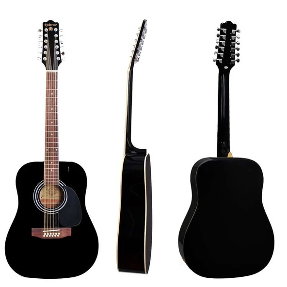 Extreme XA12BK Akustik Gitar (Siyah) | Ihlamur Gövde Kesik Kasa (Cutaway) ürün görseli 1