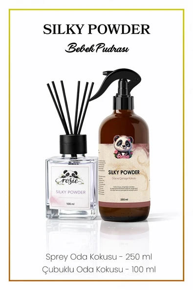 Rosie Silky Powder 250 ml Sprey + 100 ml Çubuklu Oda Kokusu Serisi ürün görseli 1