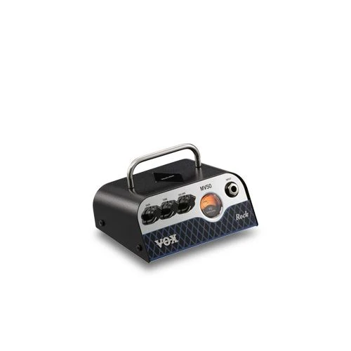 Vox 444 MV50 Rock Kafa Amfisi (Üst Segment - Nutube Hibrit) | 50 Watt Güç, Nutube Yeni Nesil Lamba Teknolojisi, Analog Class D Devre, Kompakt Metal Gövde | Ölçüler: 135 x 75 x 100 mm ürün görseli 1