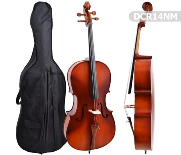 Dominguez DCR14NM Çello - 1/4 (Eğitim - Başlangıç Seviyesi) | Gül Ağacı (Rosewood) Görünümlü Bitiş, Abanoz Klavye ve Burgular, Küçük Müzisyenler İçin Ergonomik Ölçü | Uyum: 1/4 (Çeyrek Boy) Çello ürün görseli 1