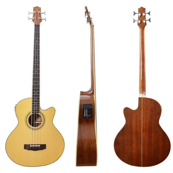Extreme XAB80EQ4 Elektro Akustik Bas Gitar - 4 Telli (Profesyonel - EQ Serisi) | 4-Band Ekolayzer ve Dahili Akort Cihazı, Kesik Kasa (Cutaway) Tasarımı, Zengin Bas Harmonikleri | Uyum: 4 Telli Standar ürün görseli 1