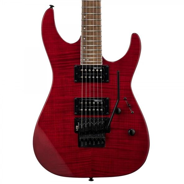 ESP LTD LM200FMSTR M-200FM See Thru Red Elektro Gitar | Kırmızı Alevli Kapak İnce Sap ürün görseli 1