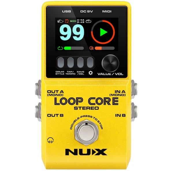 NUX LOOPCDST Loop Core Stereo | 99 Hafıza 6 Saat Kayıt Stereo Giriş/Çıkış ürün görseli 1