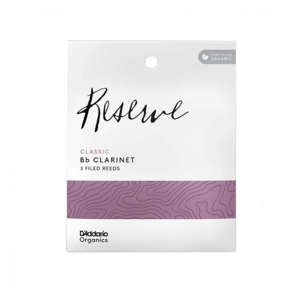 D'Addario ODCT0330 Organic Reserve Classic Bb Klarnet Kamışı No: 3.0 (Profesyonel) - 3'lü Paket | Zengin Ton Karakteri ve Organik Malzeme Kalitesi ürün görseli 1