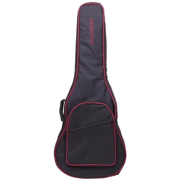 Madison MDGB2-RED Akustik Gitar Kılıfı - Kırmızı (Eğitim - Su İtici Seri) | Canlı Kırmızı Tasarım, Hafif Yapı, Kolay Taşıma İçin Güçlendirilmiş Sap | Uyum: Dreadnought ve Jumbo Kasalar ürün görseli 1