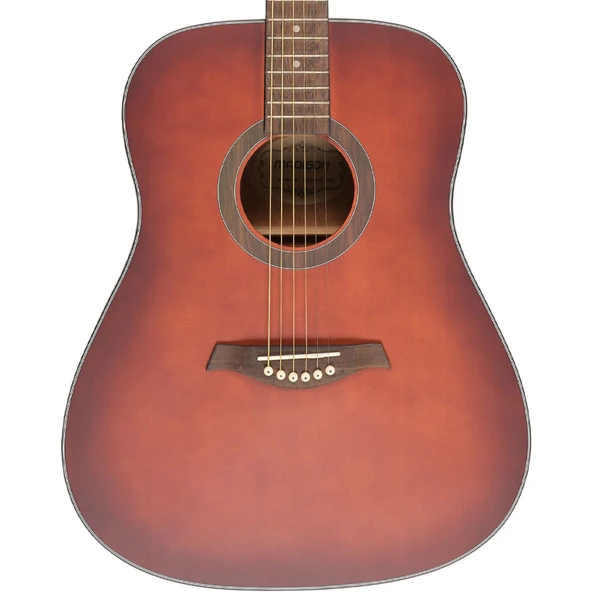 Madison MAG-41M-TRD Akustik Gitar - Şeffaf Kırmızı (Başlangıç - Trans Red) | 41 İnç Dreadnought Kasa, Transparent Red Parlak Bitiş, Ihlamur Gövde, Güçlü Akustik Tını | Ölçüler: 648 mm Skala Uzunluğu ürün görseli 1