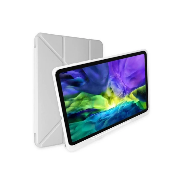Galaxy X200 Tab A8 10.5 Kılıf Kalemlikli Mars Tablet Kılıfı - Gri ürün görseli 1