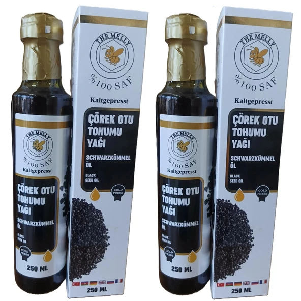 Çörekotu Tohumu Yağı 250 ml Soğuk Pres Çörek Otu Yağı 2Adet, Melly ürün görseli 1