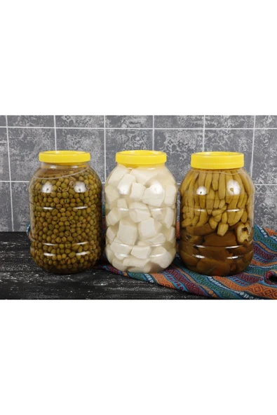 Muhteşem 3'lü Yeşil Zeytin-Antep Peyniri-Klasik Turşu ürün görseli 1