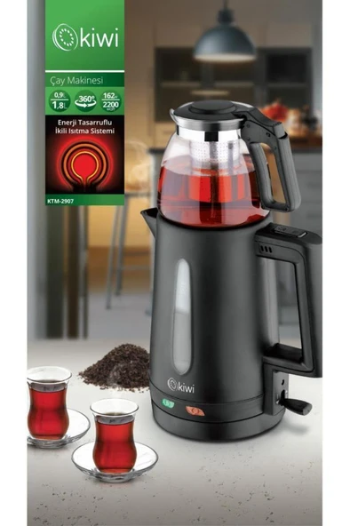 Kiwi KTM-2907 2200 W Cam Demlikli Çay Makinesi ürün görseli 1