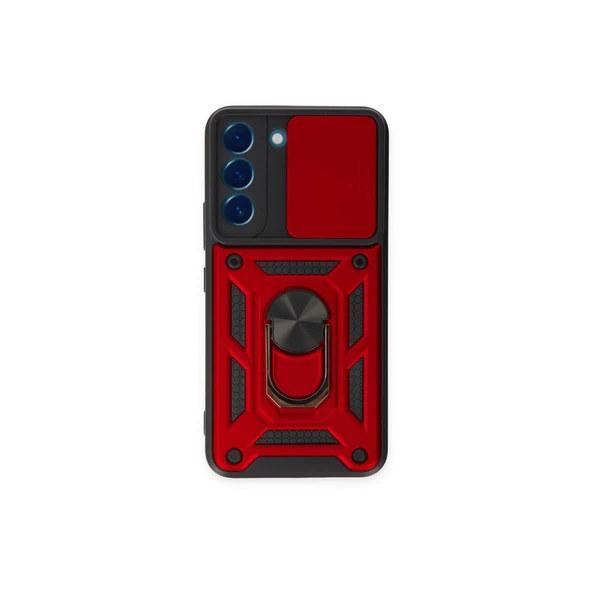 Galaxy S24 Kılıf Pars Lens Yüzüklü - Kırmızı ürün görseli 1