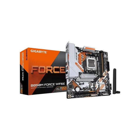 GIGABYTE B850M FORCE WIFI6E AMD B850 AM5 Soket DDR5 9600MT/s mATX Anakart ürün görseli 1